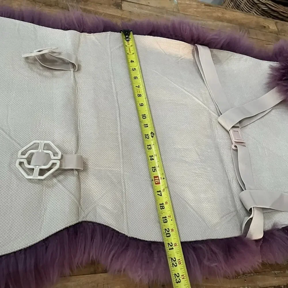 Genuine Sheepskin Fur Car Seat Cover Dyed Purple Seat Pad Cushion